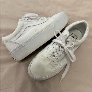 White platform vans